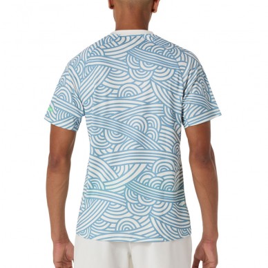 Asics Court All Over Print SS Top vit T-shirt