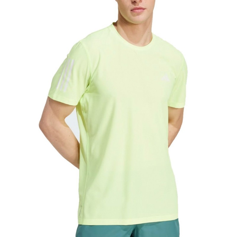 Adidas Own The Run gul fluor T-shirt