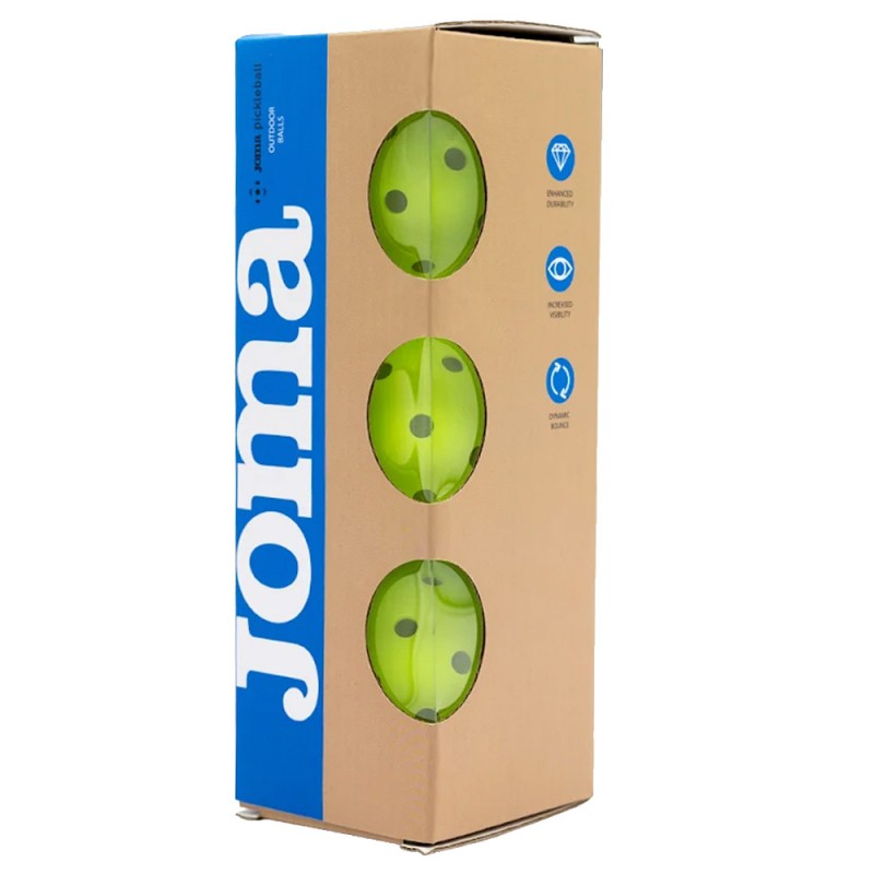 Joma Pickleballbollar fluoriserande gul