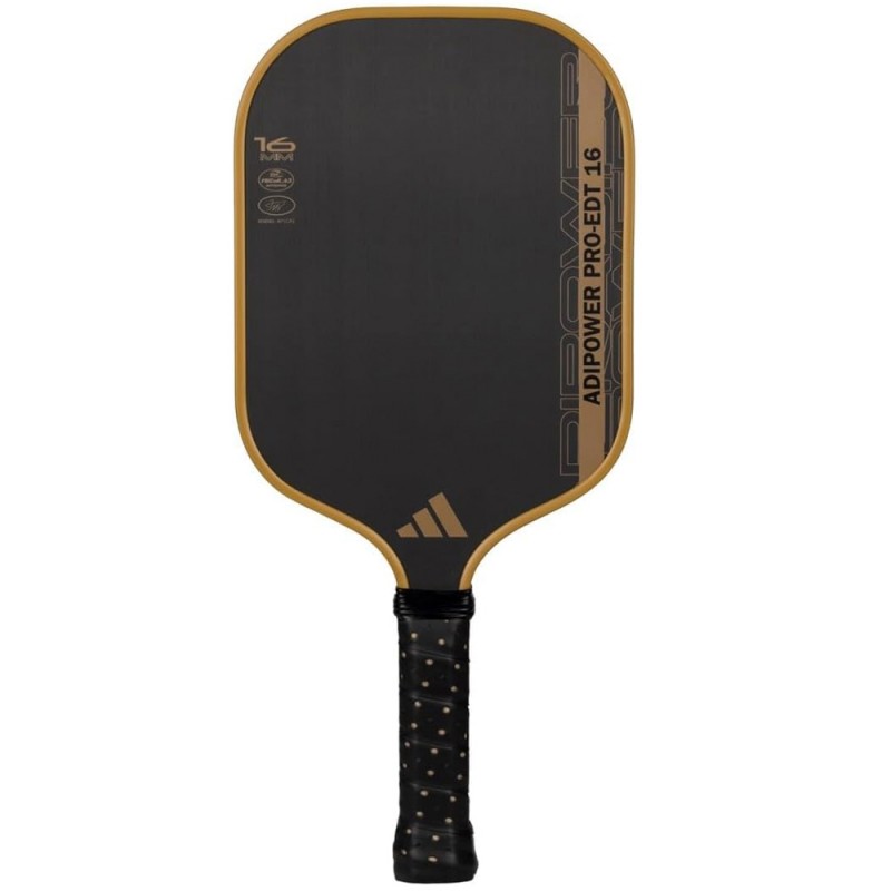 Adidas Pickleball Adipower Pro EDT 16mm guld 2026