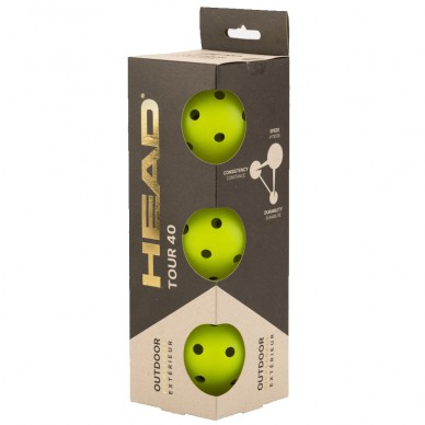 Head Pickleballbollar 3B Tour 40 gula bollar