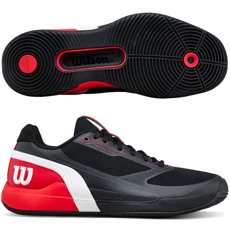 Wilson Rush Pro 5 Padel black red 2026 Padelskor