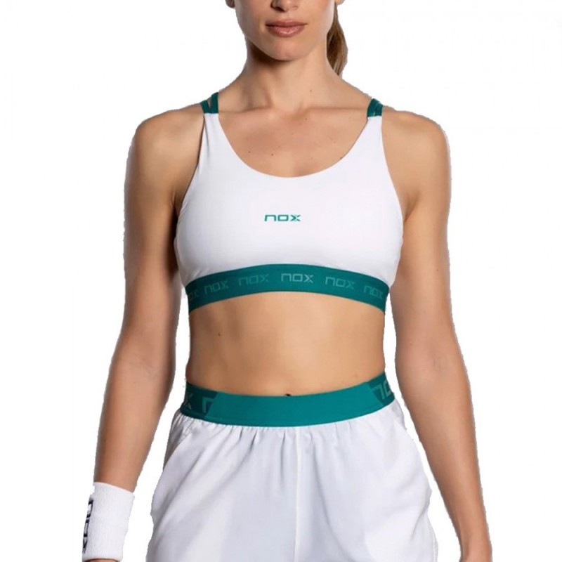 Nox Pro vit grön Sport-BH