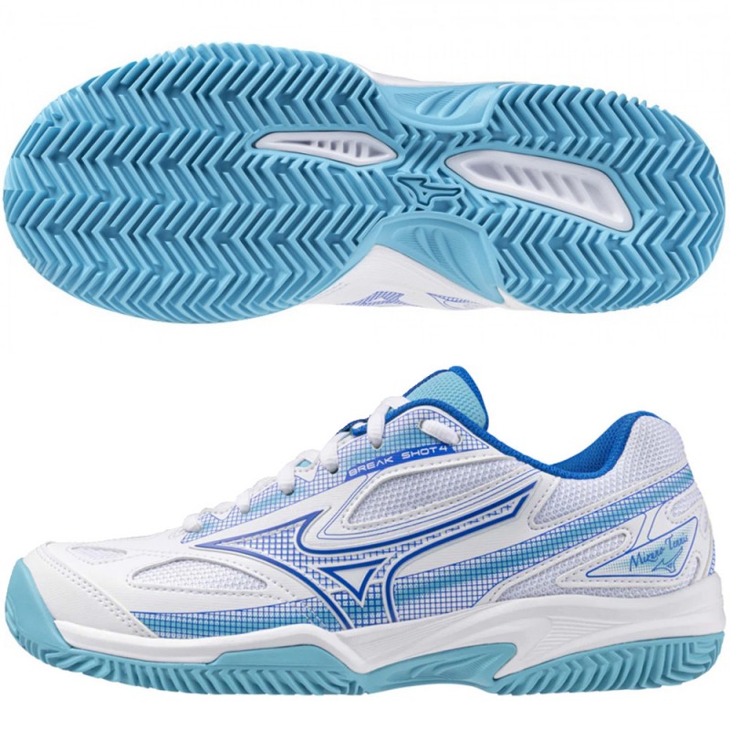 Mizuno Break Shot CC Woman white mugen blue 2024 padelskor