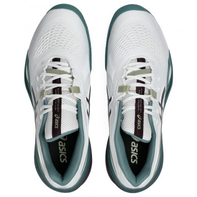 Asics Gel Resolution X Clay white dark aubergine 2026 padelskor