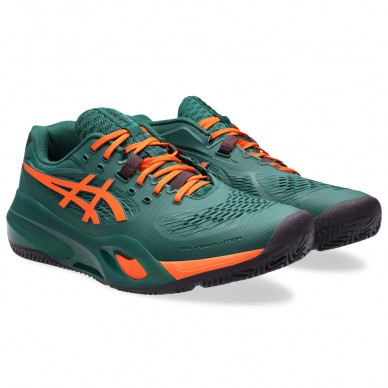 Asics Gel Resolution X Padel jewel green energy orange 2026 Padelskor