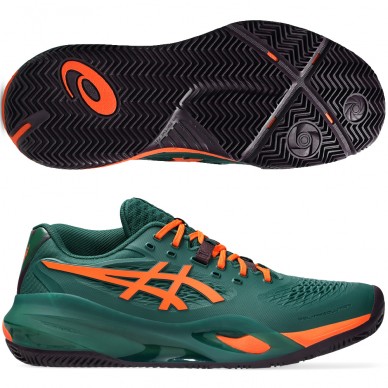 Asics Gel Resolution X Padel jewel green energy orange 2026 Padelskor