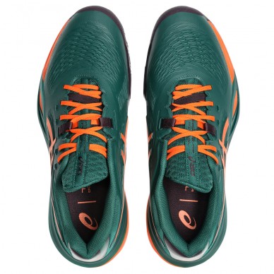 Asics Gel Resolution X Padel jewel green energy orange 2026 Padelskor