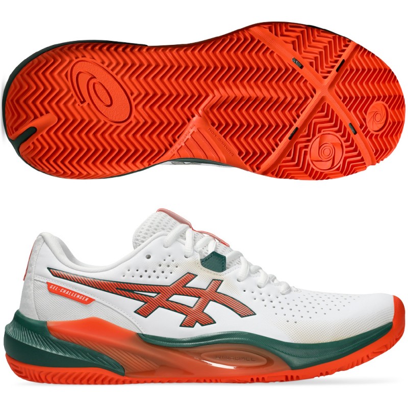 Asics Gel Challenger 15 Padel vit energy orange 2026 padelskor