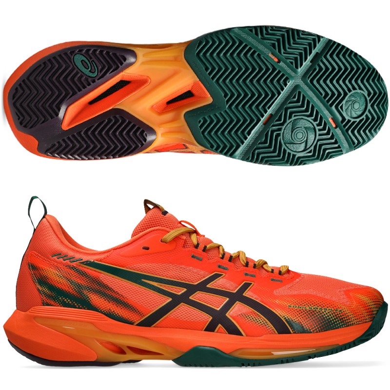 Asics Sonicsmash FF energy orange dark aubergine 2026 padelskor