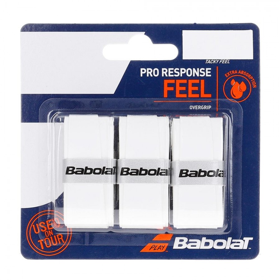 Overgrips Babolat Pro Response Feel x 3 Blancos