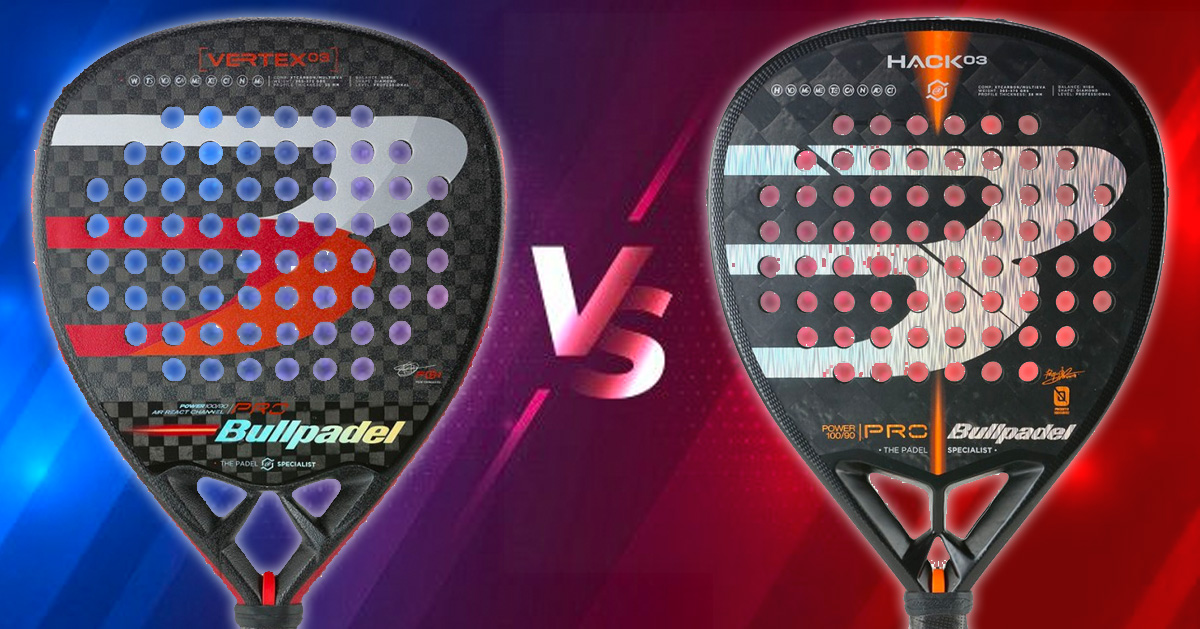 Bullpadel Hack 03 2022 VS Bullpadel Vertex 03