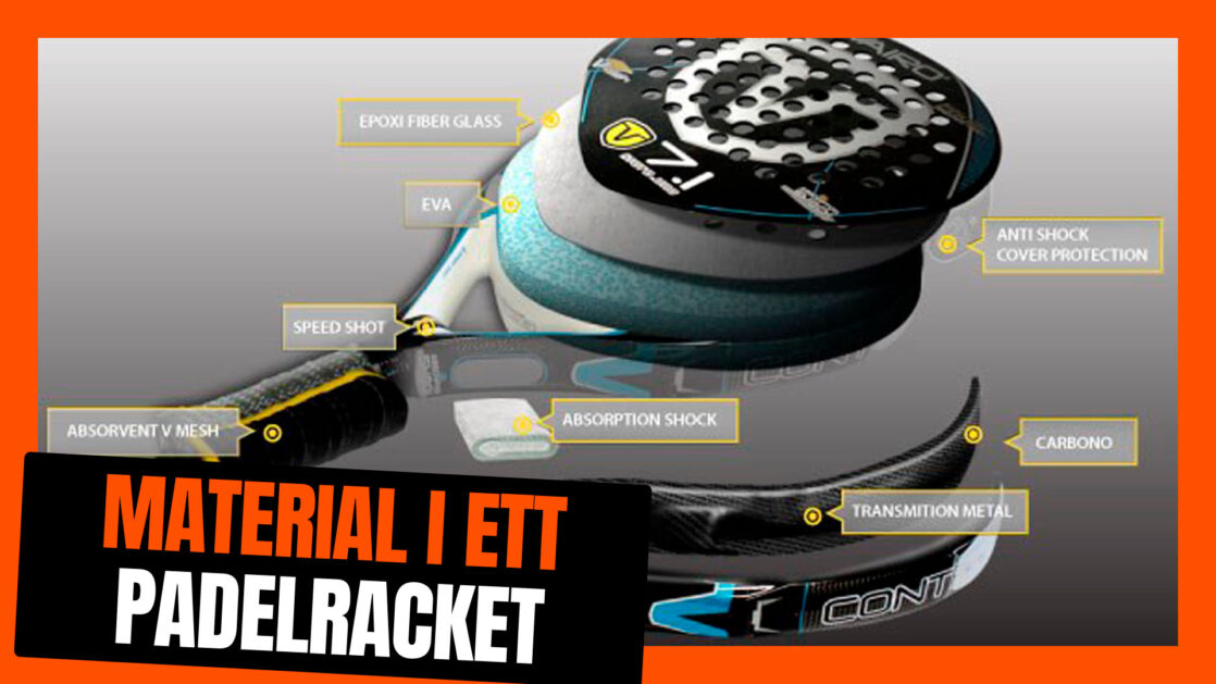 Material för ett padelracket