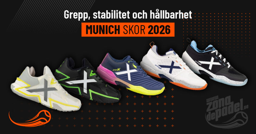 Munich 2026 padelskor: guide till Icon-, Padx-, Atomik- och Focus-kollektionen